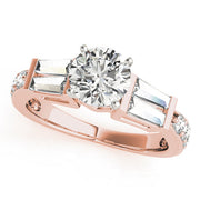 Eternal Fancy Shape Baguette Round Diamond Engagement Ring in 10K/14K gold and platinum with certified lab-grown or natural diamonds