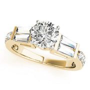 Eternal Fancy Shape Baguette Round Diamond Engagement Ring in 10K/14K gold and platinum with certified lab-grown or natural diamonds