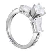 Eternal Fancy Shape Baguette Round Diamond Engagement Ring in 10K/14K gold and platinum with certified lab-grown or natural diamonds
