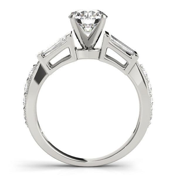 Eternal Fancy Shape Baguette Round Diamond Engagement Ring in 10K/14K gold and platinum with certified lab-grown or natural diamonds