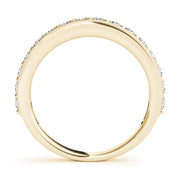 Prong in Channel Half Eternity Ring in Gold & Platinum