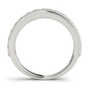 Prong in Channel Half Eternity Ring in Gold & Platinum