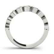 Bezel Set Half Eternity Ring in Gold & Platinum
