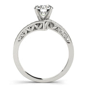 Brilliant Bypass Round Diamond Engagement Ring in 10K/14K gold and platinum with certified lab-grown or natural diamonds