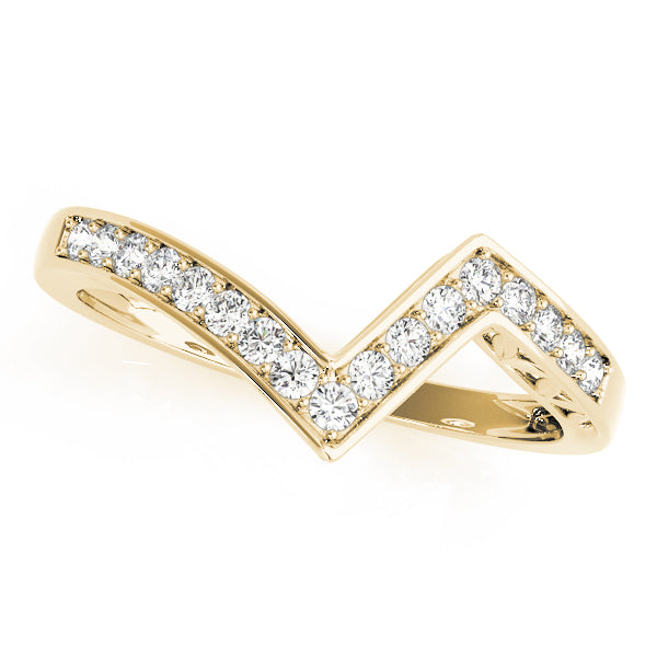 Channel Set Curved Half Eternity Ring in 10K/14K gold and platinum with certified lab-grown or natural diamonds