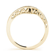 Channel Set Curved Half Eternity Ring in Gold & Platinum
