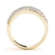 Multirow PavÃ£Â© Wedding Half Eternity Ring in Gold & Platinum