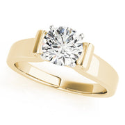 Romantic Solitaires Round Diamond Engagement Ring in 10K/14K gold and platinum with certified lab-grown or natural diamonds