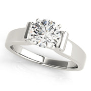 Romantic Solitaires Round Diamond Engagement Ring in 10K/14K gold and platinum with certified lab-grown or natural diamonds