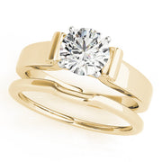Romantic Solitaires Round Diamond Engagement Ring in 10K/14K gold and platinum with certified lab-grown or natural diamonds