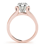 Romantic Solitaires Round Diamond Engagement Ring in 10K/14K gold and platinum with certified lab-grown or natural diamonds