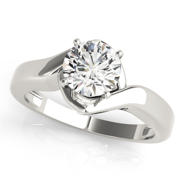 Statement Solitaires Round Diamond Engagement Ring in 10K/14K gold and platinum with certified lab-grown or natural diamonds