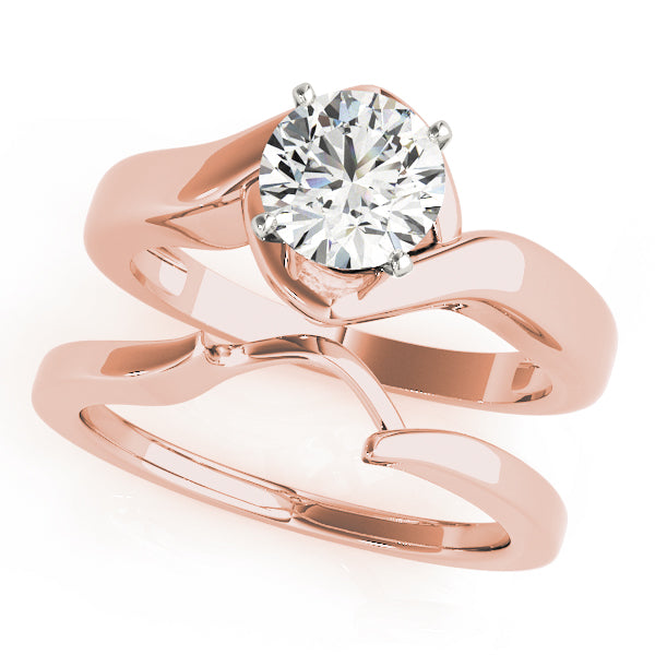 Statement Solitaires Round Diamond Engagement Ring in 10K/14K gold and platinum with certified lab-grown or natural diamonds