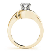 Statement Solitaires Round Diamond Engagement Ring in 10K/14K gold and platinum with certified lab-grown or natural diamonds