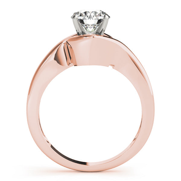 Statement Solitaires Round Diamond Engagement Ring in 10K/14K gold and platinum with certified lab-grown or natural diamonds