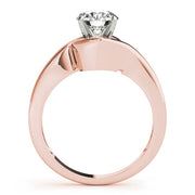 Statement Solitaires Round Diamond Engagement Ring in 10K/14K gold and platinum with certified lab-grown or natural diamonds
