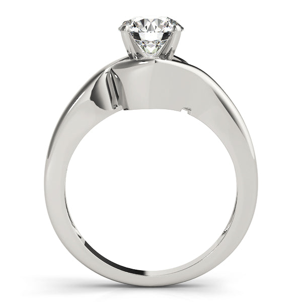 Statement Solitaires Round Diamond Engagement Ring in 10K/14K gold and platinum with certified lab-grown or natural diamonds