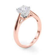 Lustrous Solitaires Any Shape Round Diamond Engagement Ring in 10K/14K gold and platinum with certified lab-grown or natural diamonds
