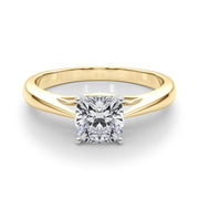 Lustrous Solitaires Any Shape Round Diamond Engagement Ring in 10K/14K gold and platinum with certified lab-grown or natural diamonds