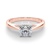 Lustrous Solitaires Any Shape Round Diamond Engagement Ring in 10K/14K gold and platinum with certified lab-grown or natural diamonds