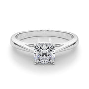 Lustrous Solitaires Any Shape Round Diamond Engagement Ring in 10K/14K gold and platinum with certified lab-grown or natural diamonds