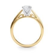 Lustrous Solitaires Any Shape Round Diamond Engagement Ring in 10K/14K gold and platinum with certified lab-grown or natural diamonds