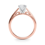 Lustrous Solitaires Any Shape Round Diamond Engagement Ring in 10K/14K gold and platinum with certified lab-grown or natural diamonds