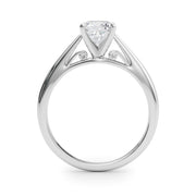 Lustrous Solitaires Any Shape Round Diamond Engagement Ring in 10K/14K gold and platinum with certified lab-grown or natural diamonds