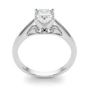 Lustrous Solitaires Any Shape Round Diamond Engagement Ring in 10K/14K gold and platinum with certified lab-grown or natural diamonds