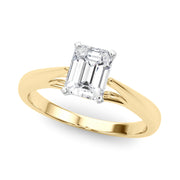 Lustrous Solitaires Any Shape Round Diamond Engagement Ring in 10K/14K gold and platinum with certified lab-grown or natural diamonds