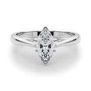 Lustrous Solitaires Any Shape Round Diamond Engagement Ring in 10K/14K gold and platinum with certified lab-grown or natural diamonds