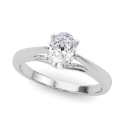 Lustrous Solitaires Any Shape Round Diamond Engagement Ring in 10K/14K gold and platinum with certified lab-grown or natural diamonds