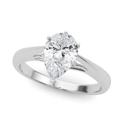 Lustrous Solitaires Any Shape Round Diamond Engagement Ring in 10K/14K gold and platinum with certified lab-grown or natural diamonds