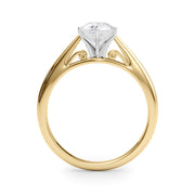 Lustrous Solitaires Any Shape Round Diamond Engagement Ring in 10K/14K gold and platinum with certified lab-grown or natural diamonds