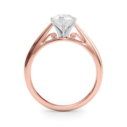 Lustrous Solitaires Any Shape Round Diamond Engagement Ring in 10K/14K gold and platinum with certified lab-grown or natural diamonds