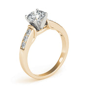 Opulent Channel-Set Round Diamond Engagement Ring in 10K/14K gold and platinum with certified lab-grown or natural diamonds