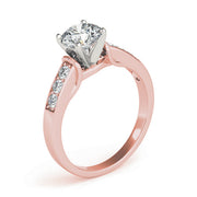 Opulent Channel-Set Round Diamond Engagement Ring in 10K/14K gold and platinum with certified lab-grown or natural diamonds