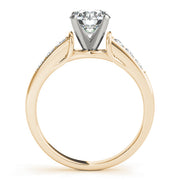 Opulent Channel-Set Round Diamond Engagement Ring in 10K/14K gold and platinum with certified lab-grown or natural diamonds
