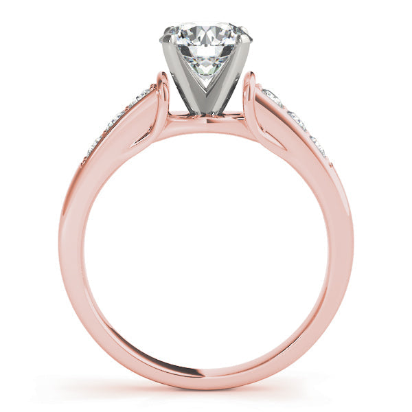 Opulent Channel-Set Round Diamond Engagement Ring in 10K/14K gold and platinum with certified lab-grown or natural diamonds
