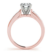Opulent Channel-Set Round Diamond Engagement Ring in 10K/14K gold and platinum with certified lab-grown or natural diamonds