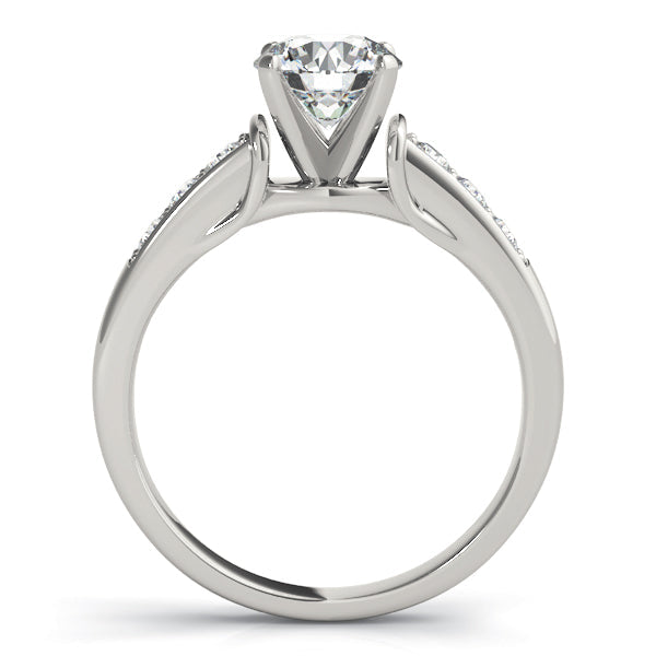 Opulent Channel-Set Round Diamond Engagement Ring in 10K/14K gold and platinum with certified lab-grown or natural diamonds