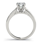 Opulent Channel-Set Round Diamond Engagement Ring in 10K/14K gold and platinum with certified lab-grown or natural diamonds