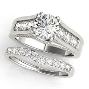 Celestial Channel-Set Round Diamond Engagement Ring in 10K/14K gold and platinum with certified lab-grown or natural diamonds