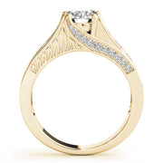 Celestial Channel-Set Round Diamond Engagement Ring in 10K/14K gold and platinum with certified lab-grown or natural diamonds