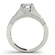 Celestial Channel-Set Round Diamond Engagement Ring in 10K/14K gold and platinum with certified lab-grown or natural diamonds