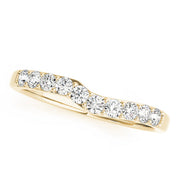 Curved Bands Half Eternity Ring in 10K/14K gold and platinum with certified lab-grown or natural diamonds