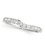 Curved Bands Half Eternity Ring in Gold & Platinum