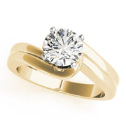 Dazzling Solitaires Round Diamond Engagement Ring in 10K/14K gold and platinum with certified lab-grown or natural diamonds