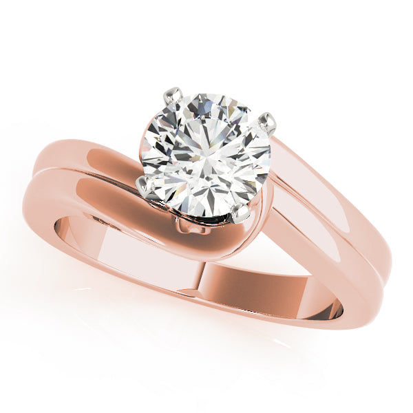 Dazzling Solitaires Round Diamond Engagement Ring in 10K/14K gold and platinum with certified lab-grown or natural diamonds