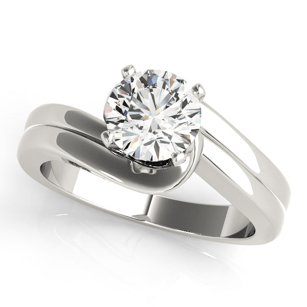 Dazzling Solitaires Round Diamond Engagement Ring in 10K/14K gold and platinum with certified lab-grown or natural diamonds